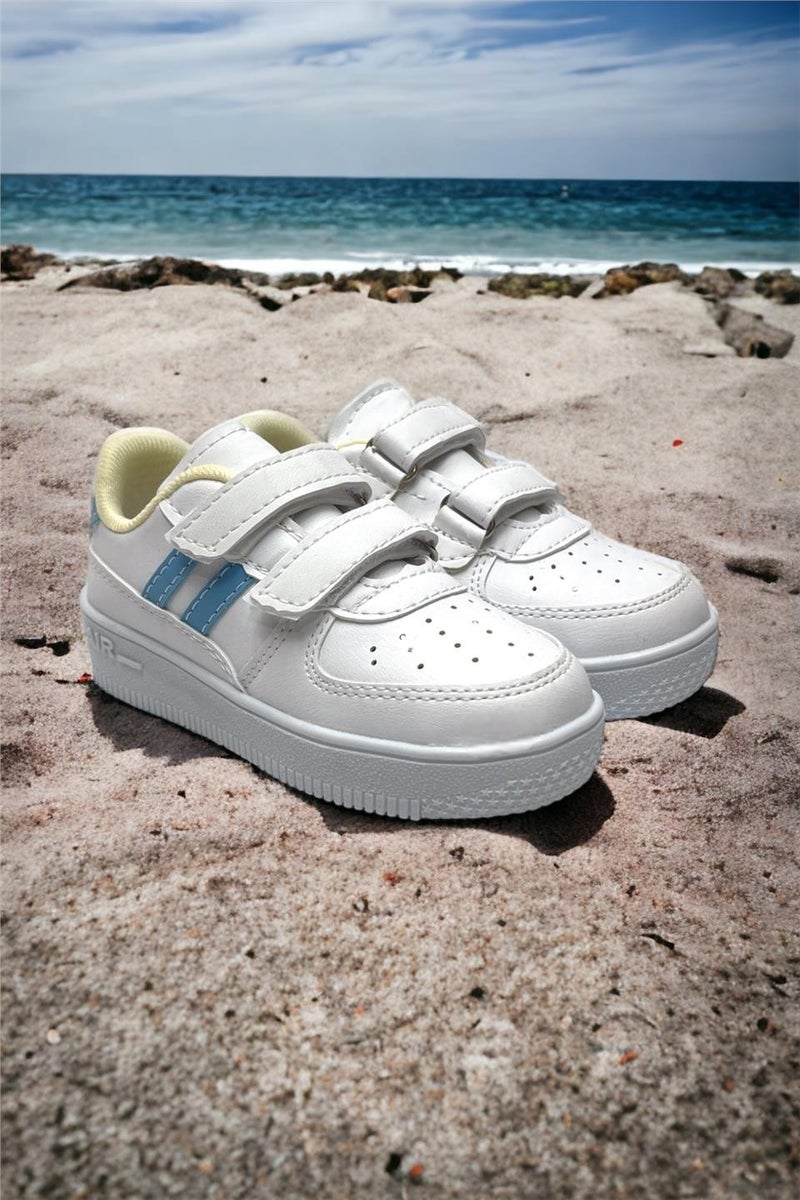 Liger Kids Sneaker Sports Shoes White-Blue - Image 2