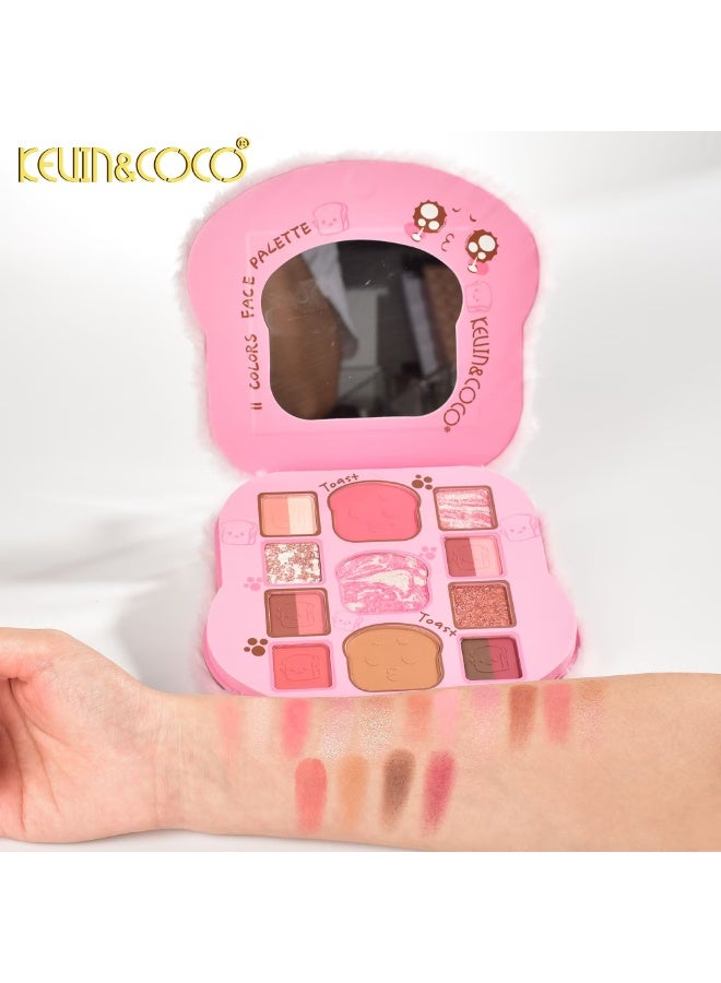 Kevin & Coco KEVIN&COCO Toast 11 Color 4 In 1  Face Palette - Image 5