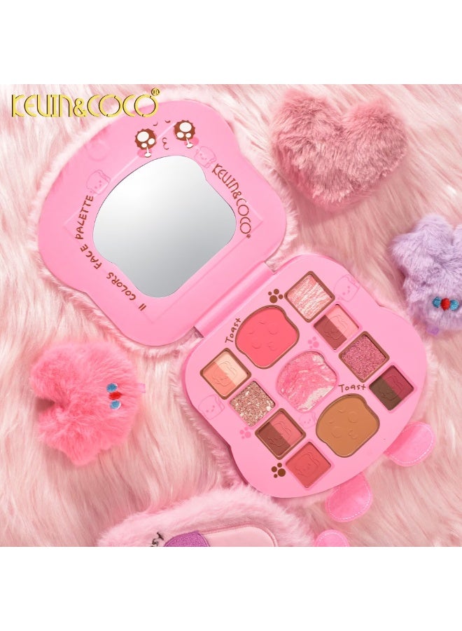 Kevin & Coco KEVIN&COCO Toast 11 Color 4 In 1  Face Palette - Image 3