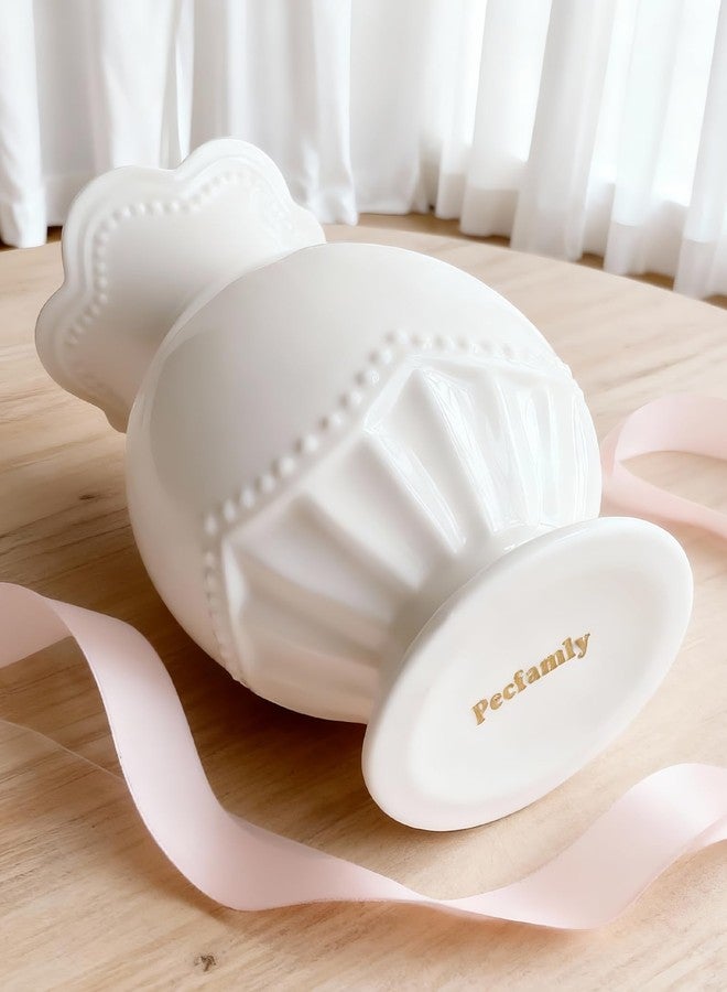 Pecfamly Aesthetic Flower Vase - Coquette Room Decor - Coquette Bow Vase - Bow Room Decor - Cute Flower Vase - Bow Decor Bedroom - Cute Vase - Pink Bow Decor - Room Decor Coquette - Cute Room Decor - Image 4