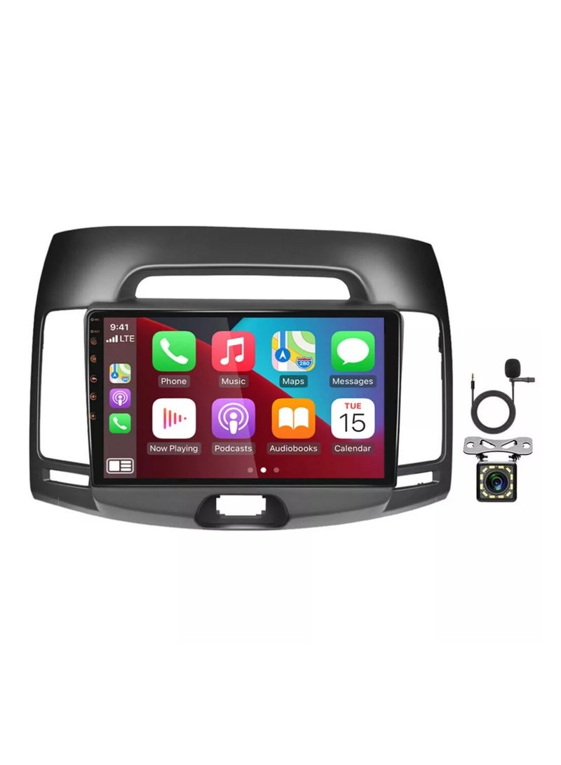 راديو أندرويد متقدم لسيارة هيونداي النترا 2006-2011 - ضمان لمدة عامين، ذاكرة وصول عشوائي 4 جيجا بايت، سعة تخزين 32 جيجا بايت، Apple CarPlay وAndroid Auto، كاميرا رؤية ليلية مجانية ونظام ملاحة - Image 1