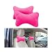 KHGUZ 2PCS Car Headrest Pillow Soft Comfortable Vehicle Neck Pillow Cushion Automotive Interior Head Rest Pad Accessories for Driving Fatigue Relief Universal for SUV Sedan Truck Pink - Image 2