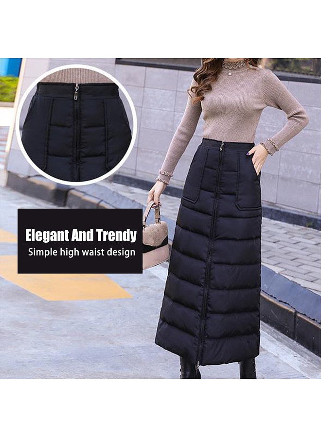 Winter Half-Length Apron Winter Skirt Women's Thickened Down Cotton Skirt - Image 2