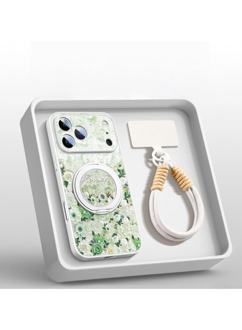 general iPhone 17 Pro Full-Cover Magnetic Stand Case with Dual-Snap Lanyard Drop-Resistant MagSafe Compatible