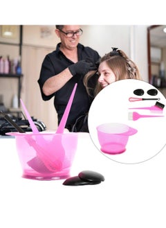 KHAJUL 6-Piece Healifty Hair Dye Coloring Kit - Hair Dye Bowl, Hair Dye Brush, Hair Dye Comb, Ear Cover, Mixer, Hair Dying Accessory Kit for Salon & Home Hair Coloring (Pink)  - Image 3