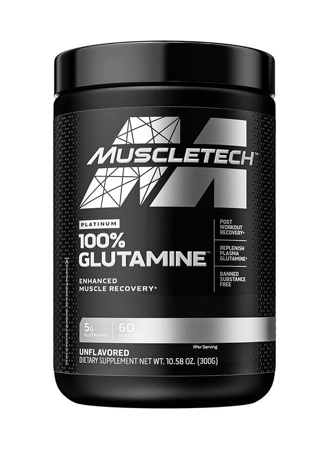MuscleTech Platinum Glutamine Amino Acid - Unflavored - 60 Servings - Image 1