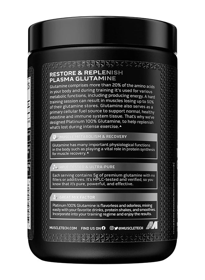 MuscleTech Platinum Glutamine Amino Acid - Unflavored - 60 Servings - Image 3