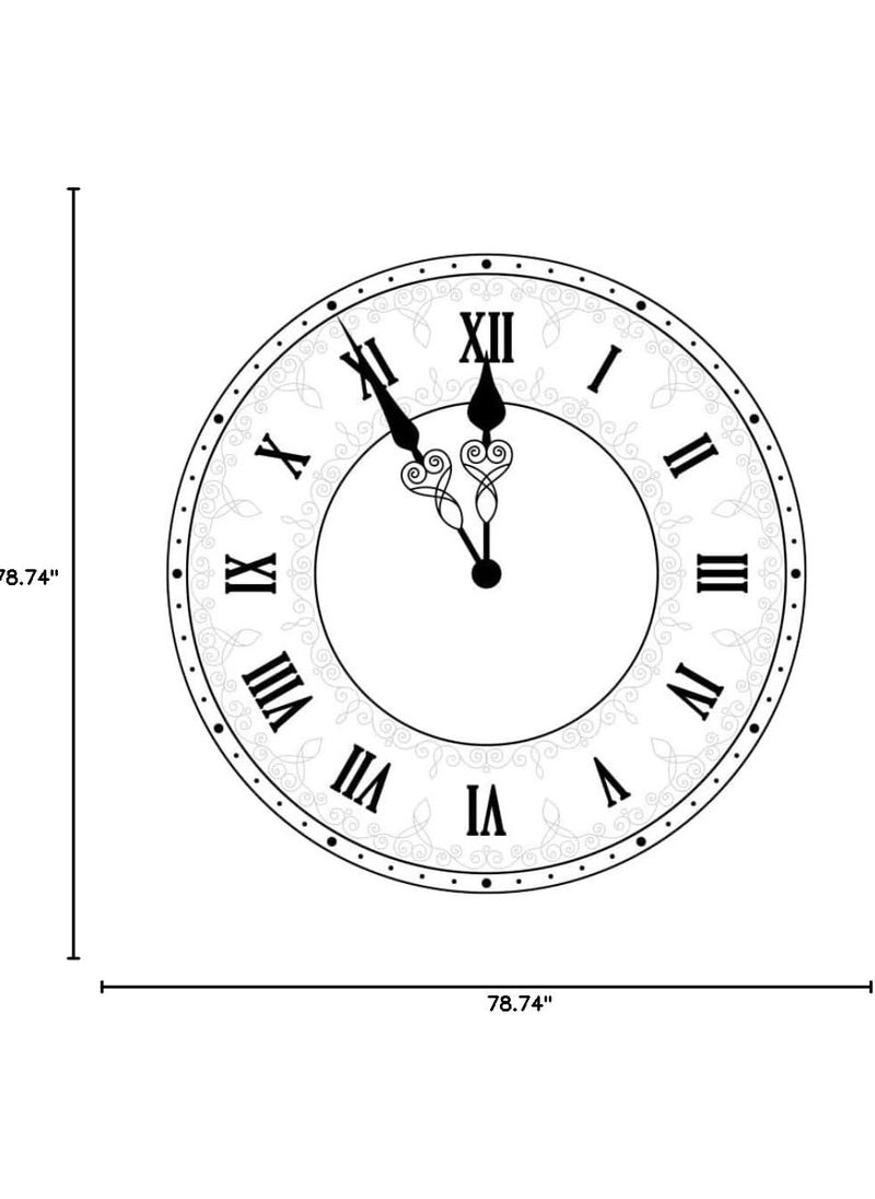 Yeele Yeele 65x65ft White Clock Round Backdrop Cover Countdown Happy New Year Photography Background for Family New Year Eve Party Decoration Supplies Kids Adults Portrait Photo Shoot Props Polyester  - Image 5