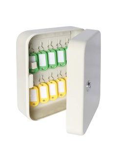 Decaller Decaller Security Metal Key Box with 20 Tags Small Adjustable Wall Mount Key Lock Cabinet White 7 45 X 6 15 X 2 45 Ysh001S 