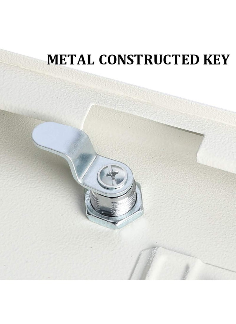Decaller Decaller Security Metal Key Box with 20 Tags Small Adjustable Wall Mount Key Lock Cabinet White 7 45 X 6 15 X 2 45 Ysh001S  - Image 4
