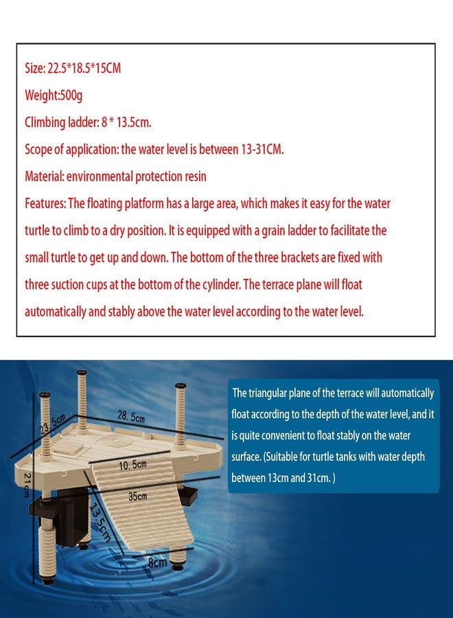xixibuy Turtle basking Platform for Aquatic Turtles, Floating Dock(Size:M) - Image 2
