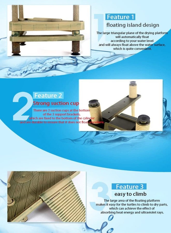 xixibuy Turtle basking Platform for Aquatic Turtles, Floating Dock(Size:M) - Image 4