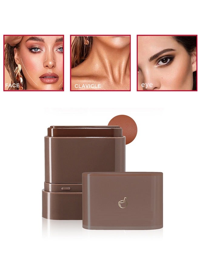 چولي ستار ديوي خد & شفاه متعدد بلسم أحمر الخدود - كونتور ستيك مكياج ، طبيعي خفيف الوزن طويل الأمد سهل النحت عصا هايلايتر للجسم للوجه #06 جوز الهند - Image 3