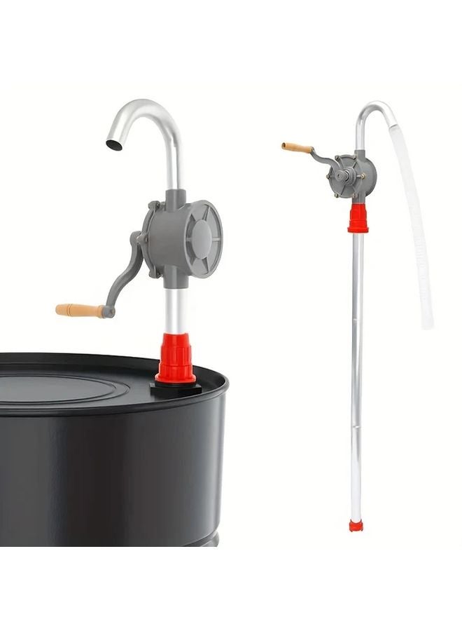 Manual Diesel Pump 55 Gallon Aluminum Rotary Hand Drum For Oil Diesel Gasoline - Image 2