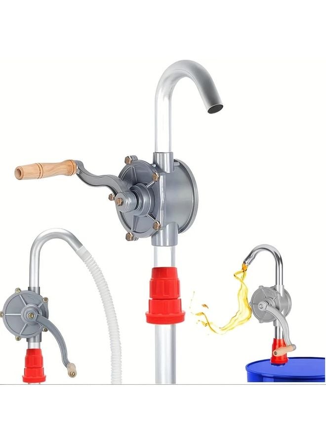 Manual Diesel Pump 55 Gallon Aluminum Rotary Hand Drum For Oil Diesel Gasoline - Image 3