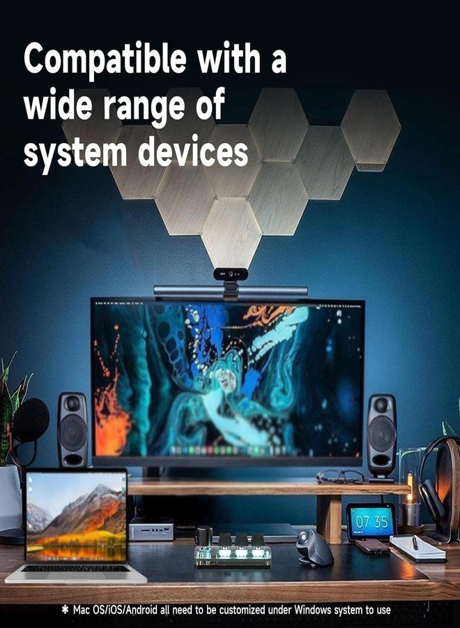 Walfront لوحة مفاتيح ماكرو برمجة من والفرونت مع إضاءة RGB LED 3 مفاتيح و 1 مقبض لوحة مفاتيح ميكانيكية صغيرة مع مفتاح أحمر اتصال USB C دعم إعداد زر مخصص للألعاب والموسيقى والوسائط - Image 2