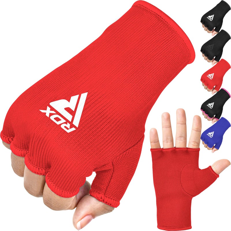 RDX Boxing Hand Wraps Inner Gloves Men Women, Half Finger Elasticated Bandages, Under Mitts Fist Protection, Muay Thai, Kickboxing, MMA, Martial Arts Speed Bag Punching Training - Image 1