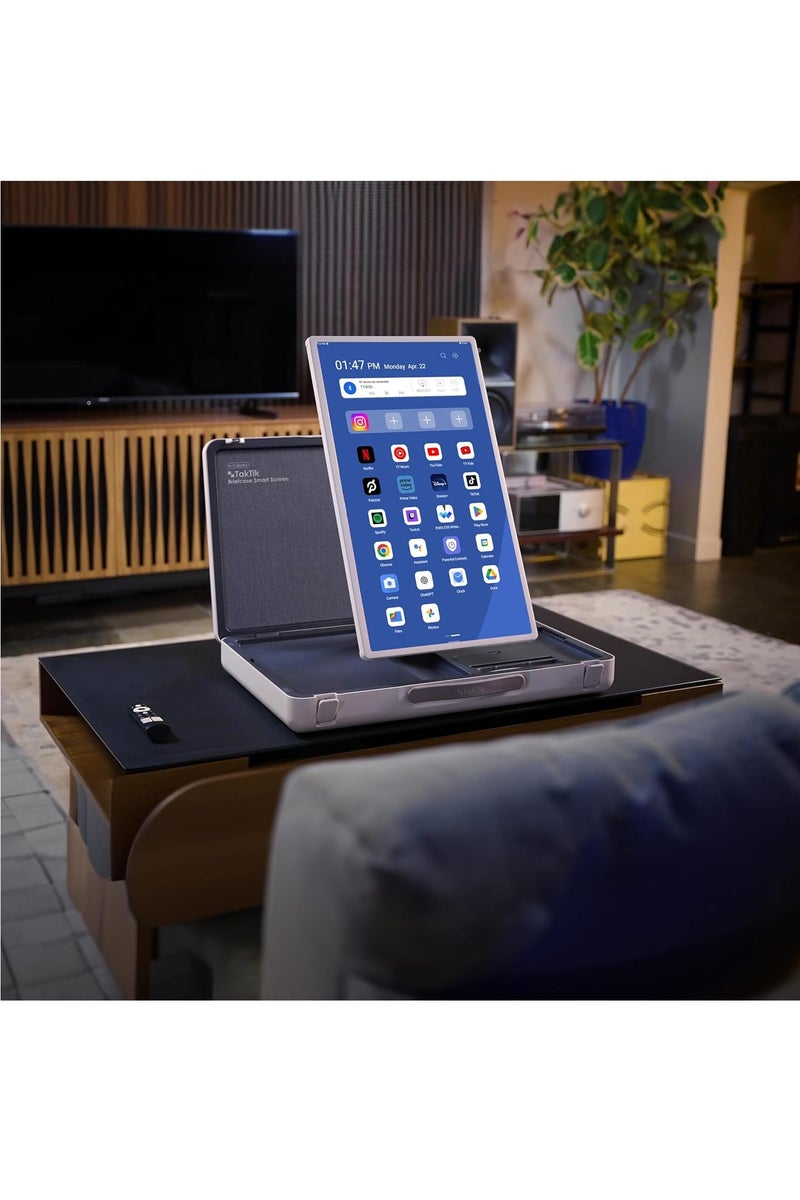 TakTik Taktik 27" Smart Briefcase Display – 1080p Touchscreen, RK3588 CPU, 8GB RAM, 128GB Storage, Android 12, 6800mAh Battery, Rotatable, Multi-Port Connectivity ,Mobile Screen Portable Case Design  - Image 3