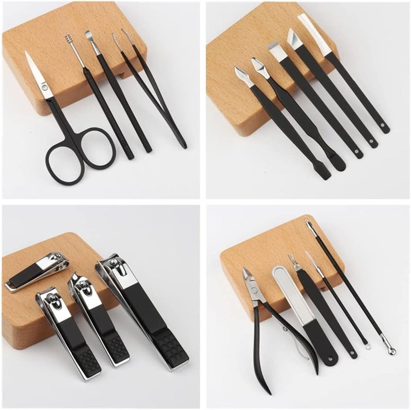 18 Pcs Professional Manicure Set Stainless Steel Nail Cutter Scissor Tools Cuticle Nipper - Image 3