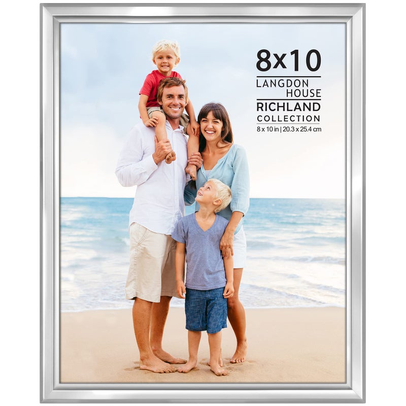 Langdon House 8x10 Silver Picture Frame  Distinguished Edging for Classic Style  Richland Collection - Image 1