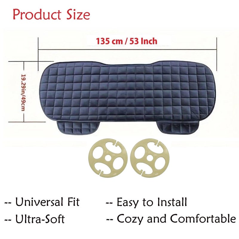 KeepCart Comfortable Ultra-Soft Memory Foam with Non-Slip Grip and Storage Pouch Car Seat Cover Sponge Front Rear,– Universal Fit, Easy-Care, All-Season (Black Rear 1PC) - Image 3
