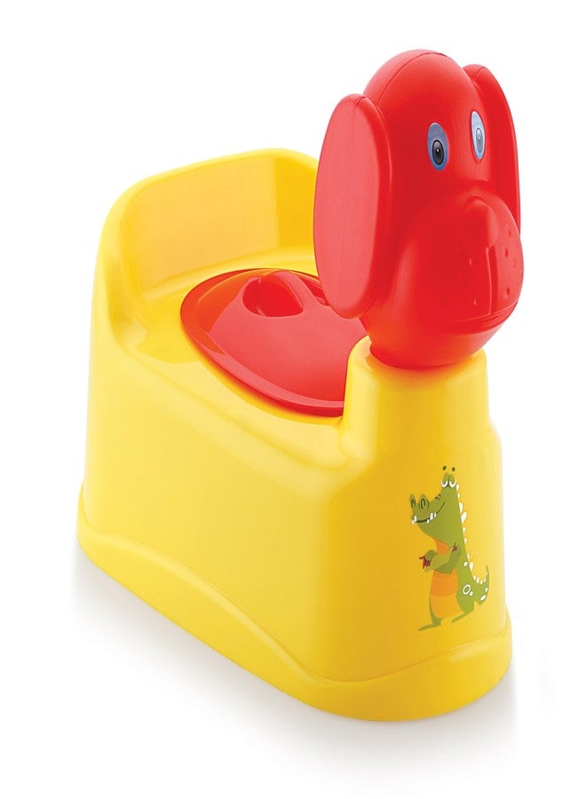 MOLTRES - GOOFY Baby Potty Training Toilet Seat with Removable Tray, Lid For Boy And Girl Kids (Age 6 Mths to 3 Year) Size 39x26x30 Potty Seat/Potty Box (Yellow) - Image 1