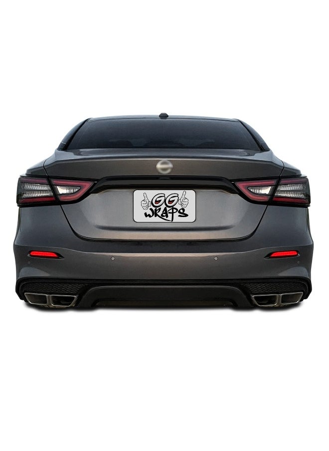 SlickMod SlickMod Chrome Delete Blackout Vinyl Overlay for 20162022 Nissan Maxima Rear Trunk Trim Gloss Black  - Image 3
