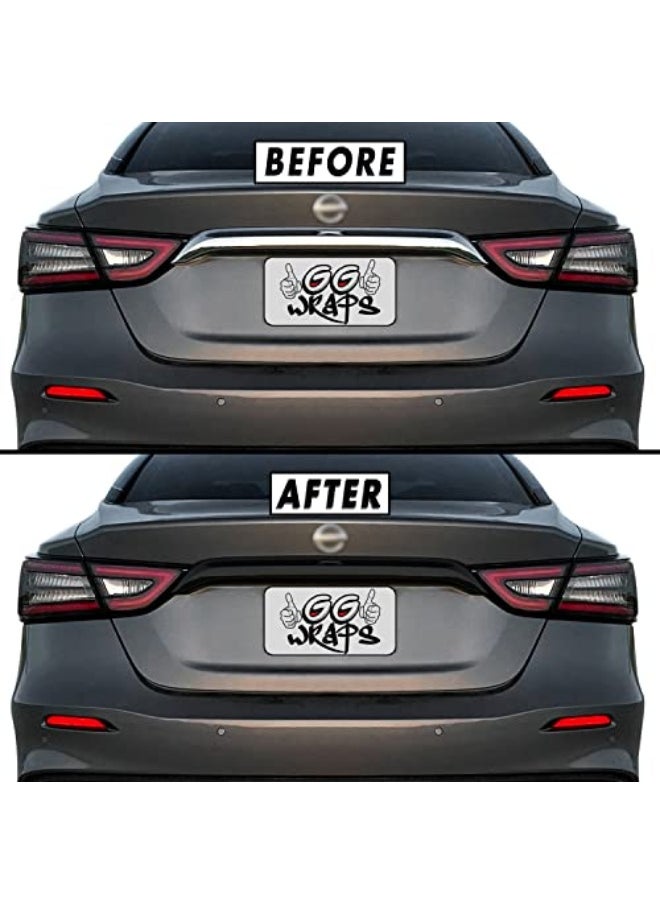 SlickMod SlickMod Chrome Delete Blackout Vinyl Overlay for 20162022 Nissan Maxima Rear Trunk Trim Gloss Black  - Image 1