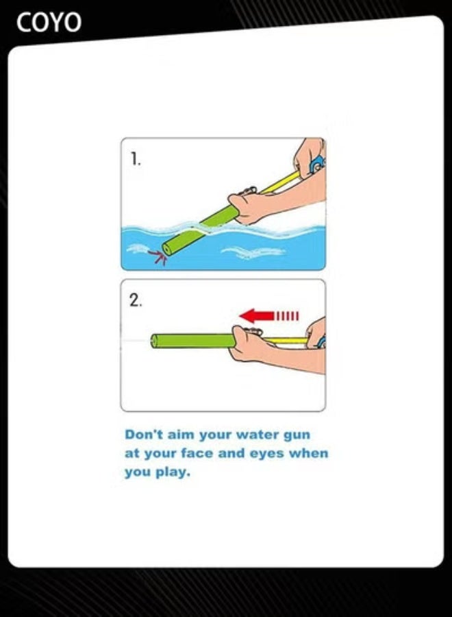COYO 6PCS EVA Foam Water Shooter Set, Pull-out Water Guns for Kids, Summer Pool & Beach Toy Pack - Image 3