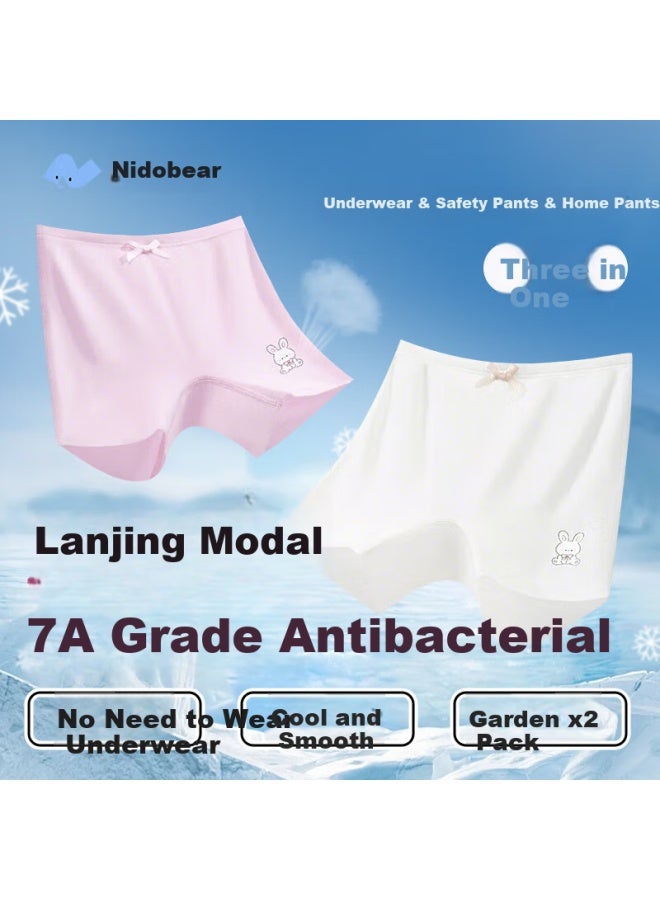 Niduoxiong Children's Safety Shorts Girls Summer Thin Modal Underwear Girls Baby Anti-light Leakage Three-in-one Leggings - Image 1