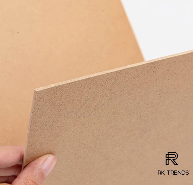 RK Trends 3.4 mm MDF Boards for DIY Art & Crafts,(Pack of 6Pcs) Wood MDF Sheets for Craft Work, Painting, Resin Art, Fluid Art, Decoupage, Mandala Art, Pyrography. (9 Inch X 12 Inch) - Image 3