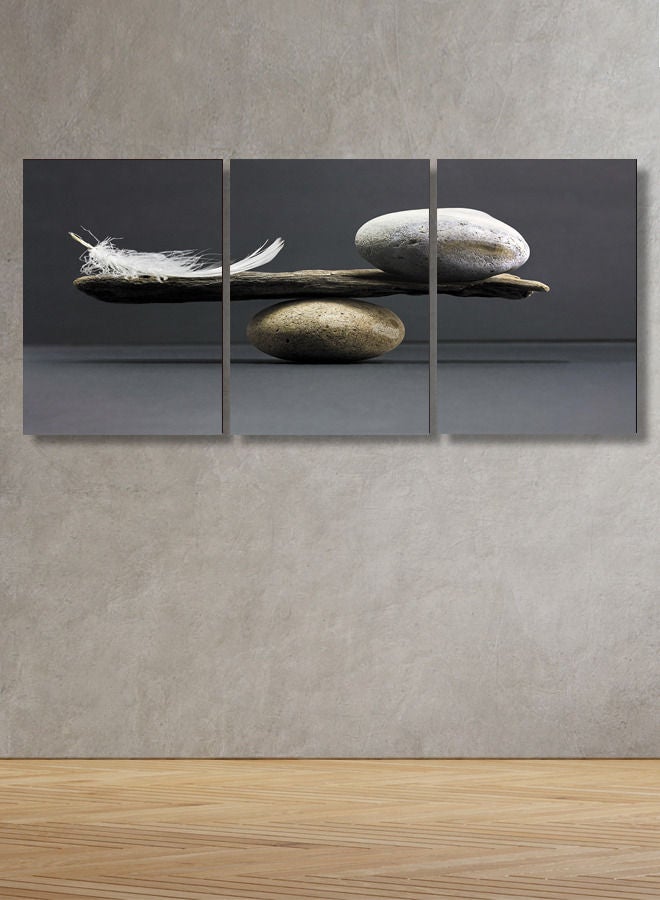 Marktna Decorative Wall Art Painting With an Abstract Design 3 Pieces Size 120x60cm - Image 1