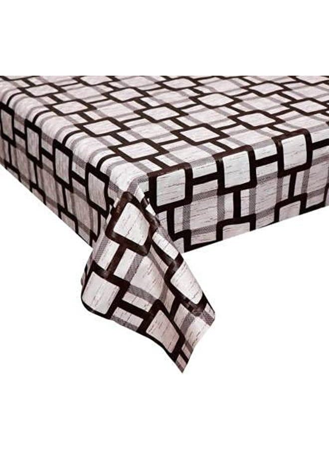 craft city CRAFT CITY Brown Check Print Center & Dining Table Cover for 2 to 6 Seater Table Cloth/Water and dust with Oil-Proof PVC Rectangular Shape (40x54 inch) 