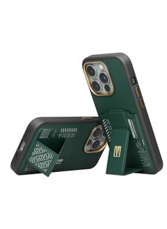 LEVELO Levelo iPhone 15 Pro Max Morphix Gripstand Case With Cardholder - Green  - Image 2