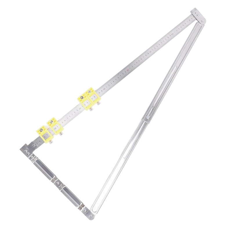 4 منزلقات مسطرة نقش مسطرة مثلثة 2 في 1 مسطرة تمويه موصل تمويه 740 ملم لأعمال النجارة - Image 2