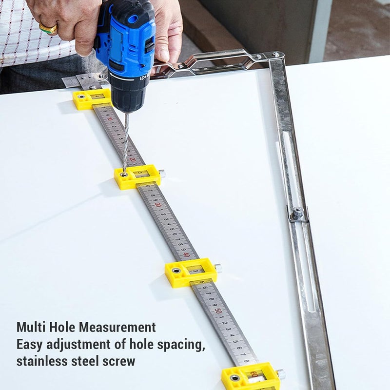 4 منزلقات مسطرة نقش مسطرة مثلثة 2 في 1 مسطرة تمويه موصل تمويه 740 ملم لأعمال النجارة - Image 3