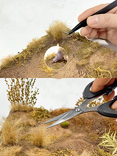 Warmtree Simulation Grass Miniature Static Grass Model Grass Tufts Railway Artificial Grass for Train Landscape Railroad Scenery Sand Military Layout Model - Image 2