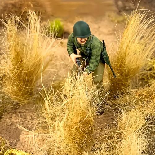 Warmtree Simulation Grass Miniature Static Grass Model Grass Tufts Railway Artificial Grass for Train Landscape Railroad Scenery Sand Military Layout Model - Image 3