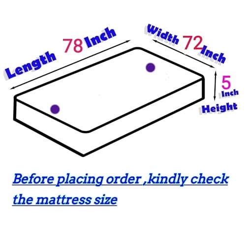 House Fox 6.5x6 Glace Cotton Mattress Cover King Double Bed (78x72x5 inch) with Zipper| Non-Shrink Heavy Fabric | Strong Zip with Metal Lock | Interlocked Stitching | 360 Degree Fully Covered - Image 3