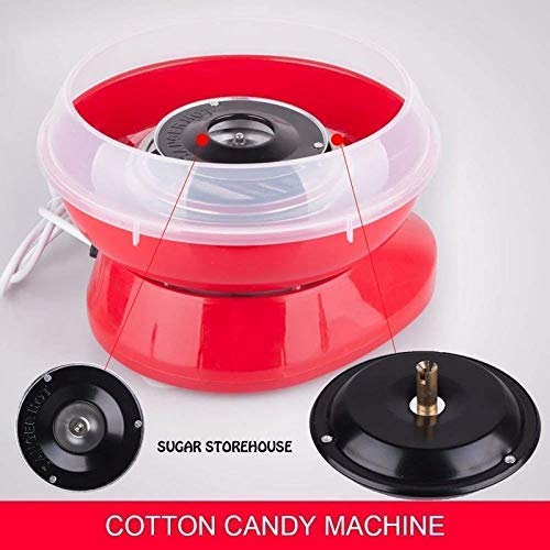 Vruta Vruta Cotton Candy Maker with Two Packs of Candy Floss Sugar Detachable Splash Guard Sugar Spoon 10 Bamboo Sticks  - Image 3