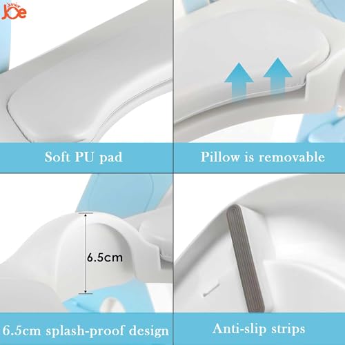 JUNIOR JOE 2 in 1 Potty Training Toilet for Boys & Girls, Used as Toddler Potty Seat & Kids Step Stool (SKY BLUE, 1) - Image 3