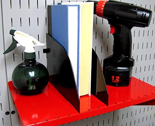 Wall Control Shelf Divider for 9in Deep Pegboard Shelf Assembly for use Pegboard and Slotted Tool Board – Black - Image 5