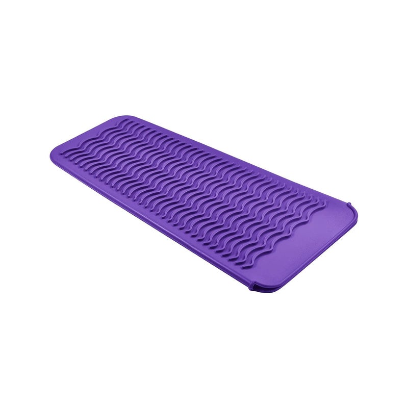 Silicone Heat Resistant Travel Pouch for Straightener Curling Iron Flat Iron Waving Iron and Hot Hair Styling Tools Purple 1 Pack