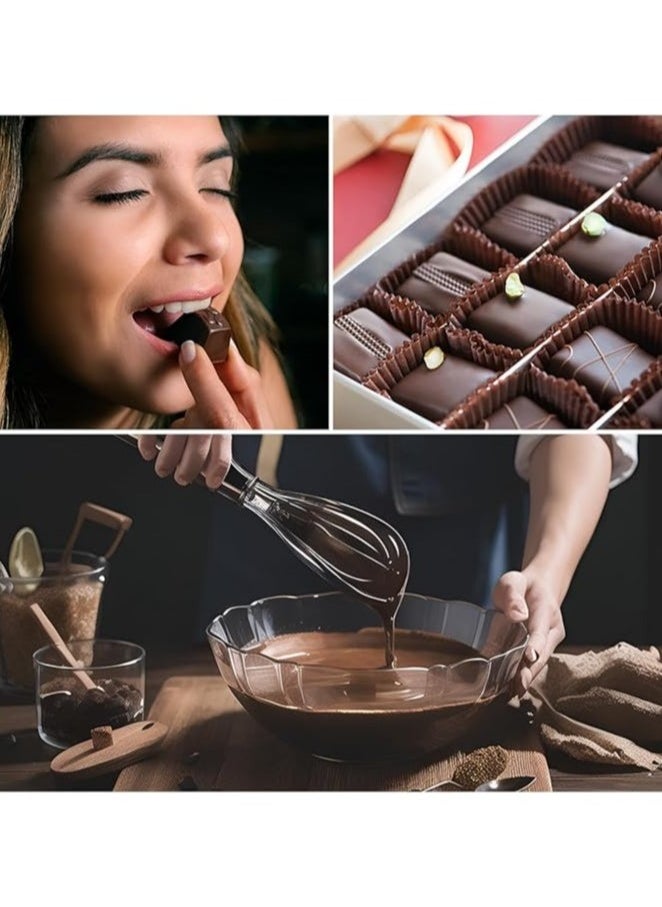 Aralifes - Silicone Chocolate Mould 24 Cavity Square Baking Mould, Baking Pan for Brownie Multipurpose Bake Mold Brown 33 x 21CM - Image 1