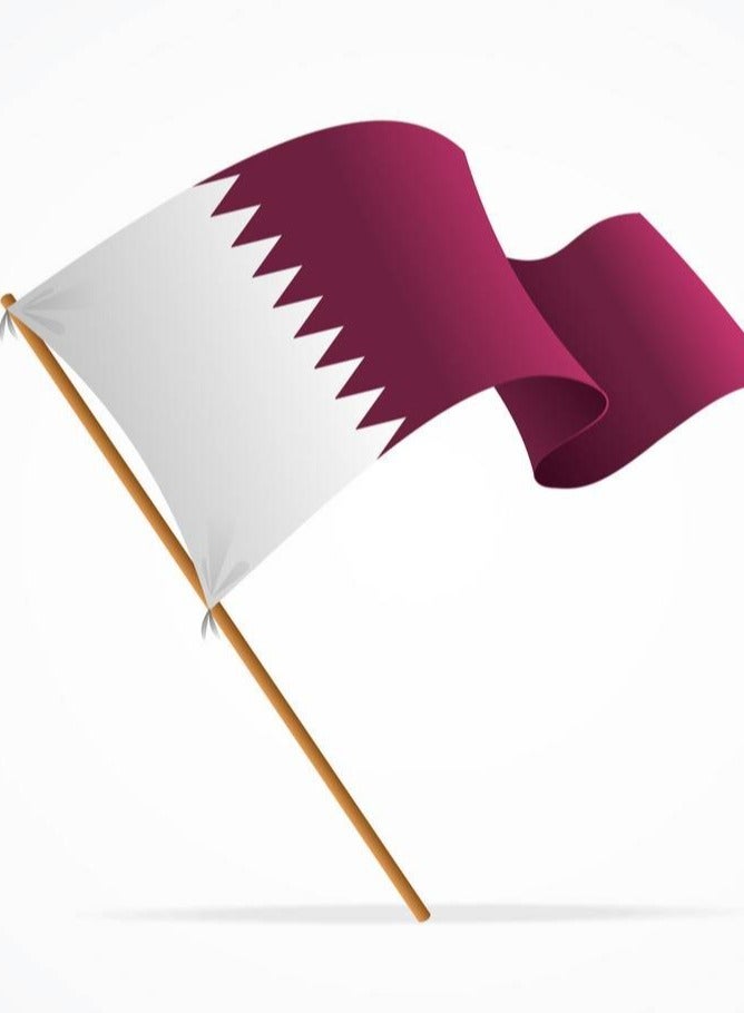 فيتاشيلي علم قطر اليوم الوطني متين يدوم طويلاً للاستخدام الخارجي والداخلي لبناء ديكور المنزل والسيارة 150X90CM  - Image 2