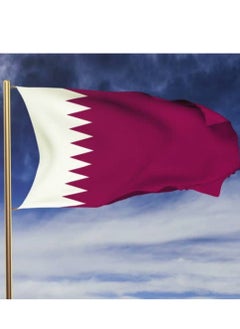 Vitacelli QATAR Flag National Day Durable Long Lasting For Outdoor And Indoor Use For Building Home And Car Decoration 150X90CM  - Image 1