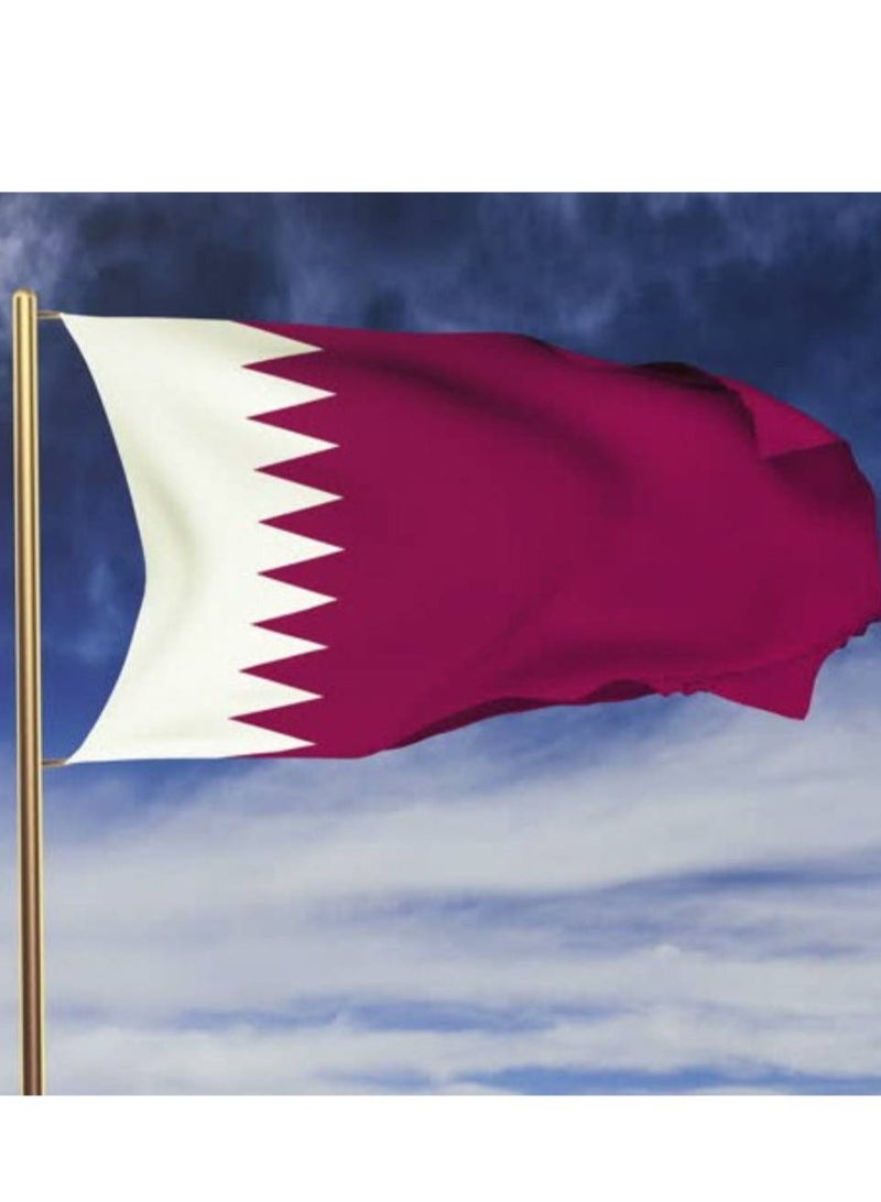 فيتاشيلي علم قطر اليوم الوطني متين يدوم طويلاً للاستخدام الخارجي والداخلي لبناء ديكور المنزل والسيارة 150X90CM  - Image 1