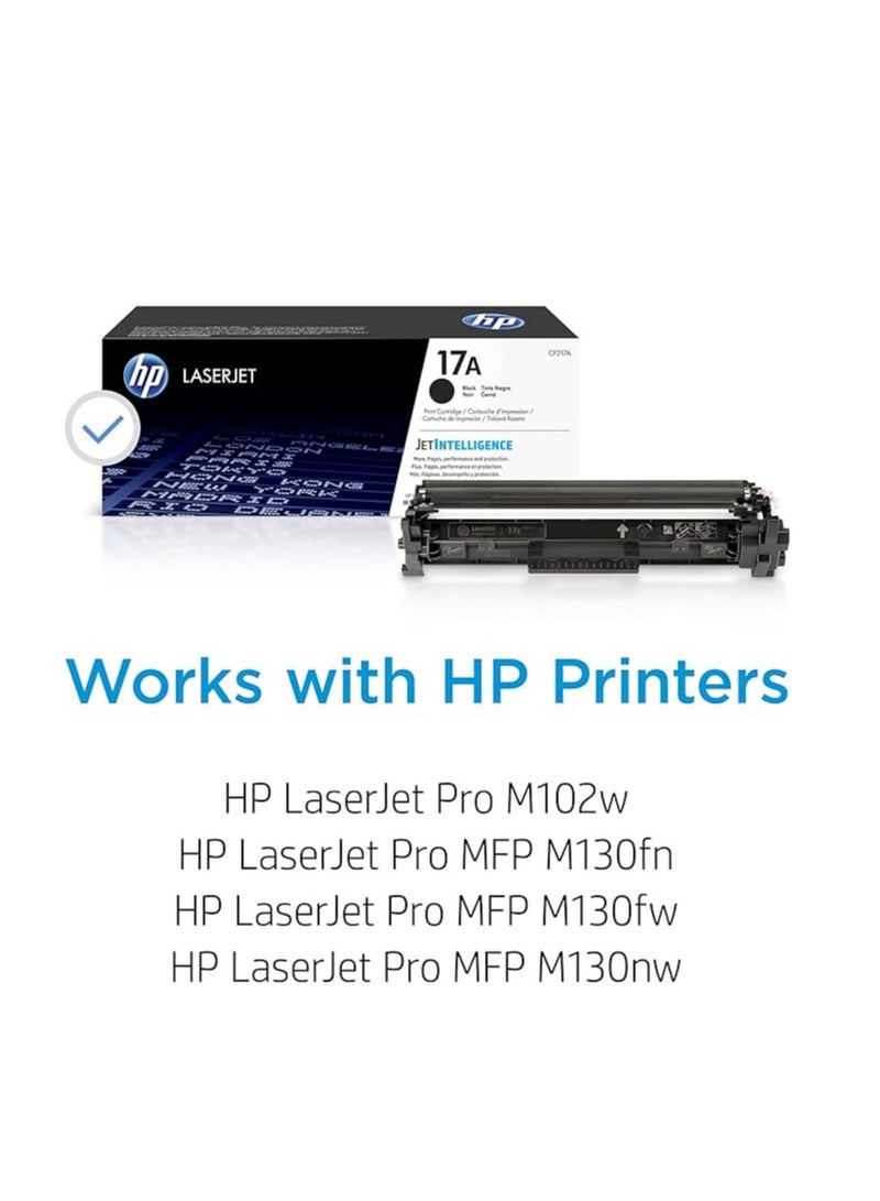 HP خرطوشة حبر HP 17A أصلية باللون الأسود لطابعات LaserJet - CF217A باللون الأسود - Image 2