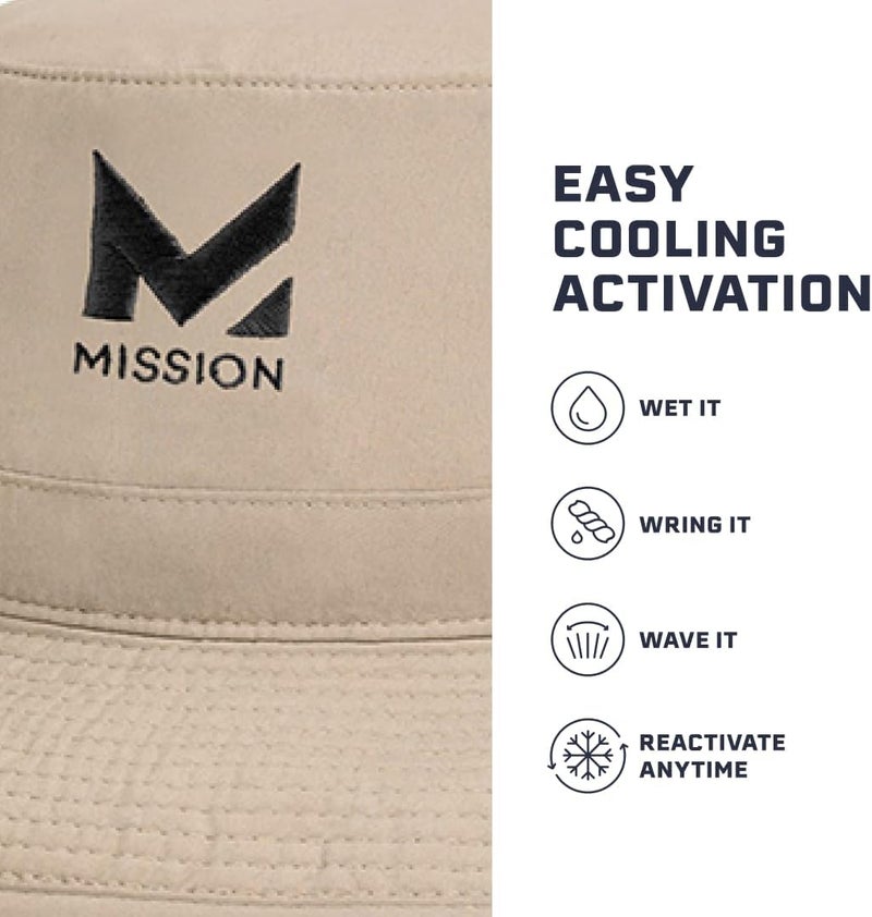 Mission Cooling Bucket Hat - Unisex Wide-Brim Hat for Men & Women - Lightweight, Foldable & Durable - Cools Up to 2 Hours - Image 5