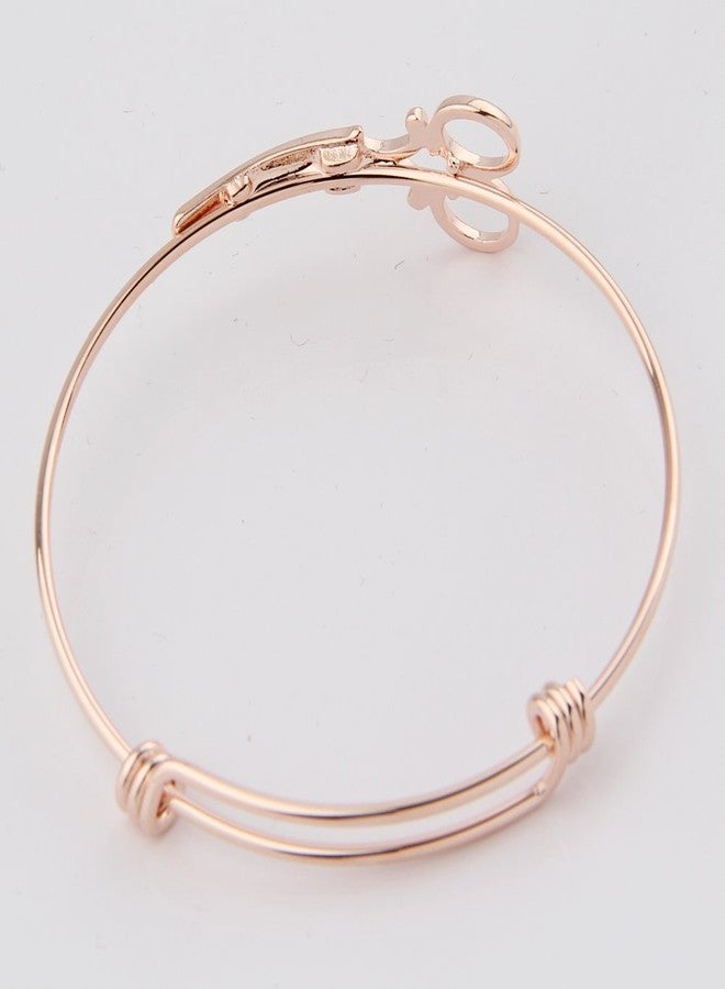 WUSUANED Scissor Shear Adjustable Expandable Wire Bangle Bracelet for Hairdresser Seamstress (scissor bracelet rose gold) - Image 4